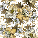Stylish Beige Floral Wallpaper Vogue High-Quality