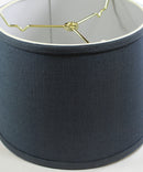 12"W x 8"H Hardback Shallow Drum Lamp Shade Textured Slate