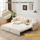 King Size Beige Ultra Luxurious Sleeper Sofa USB Ports Pro