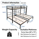 Triple Bunk Bed/ Sturdy Metal Frame/ Anti Noise/ Squeak Free/ Wooden Slats/ No Box Spring Needed