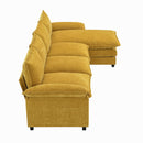 [VIDEO]118' Modern Chenille Sectional Sofa with Double Cushions,Storage Pockets,5 Seat Upholstered Indoor Furniture,L-shaped Comfy Cloud Couch with Reversible Chaise for Living Room,Apartment,3 Colors