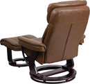 Leathersoft Recliner With Ottoman Palimino Swivel