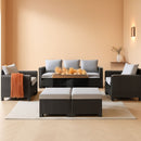 7 Piece Outdoor Furniture Set With 45 Inch Fire Pit