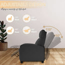Massage Recliner Chair With Footrest Black PU Leather