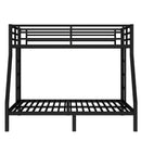 Metal Twin over Full Bunk Bed for Teens and Adults,Space-Saving/Noise Reduced/No Box Spring Needed, Black