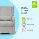 Carter's By Arlo Recliner Swivel Glider Water Repellent Performance Grey Linen