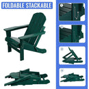 Folding Adirondack Chair, Relaxing Stackable Arm Rest Ergonomic HDPE All-Weather Adirondack Chair