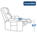 Blue Dual Motor Infinite Position Up to 350 LBS Chenille Power Lift Recliner Chair, Heavy Duty Motion Mechanism with 8-Point Vibration Massage and Lumbar Heating, Dual Cup Holders
