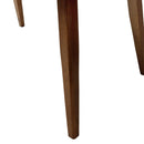 5-Piece Mid-Century Dining Set with Walnut Finished Frame, Upholstered Dining Chairs,Light Beige Chairs and Walnut Wood Table