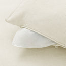 Contemporary Vertical Channel linen fabric Sectional Sofa Ottoman Modern Upholstered Corner ottoman