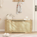 Natural 39.4 Inch StorageChest With Hinges Durable