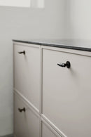 Knurled Backplate "Manor" Matte Black Cabinet Knobs and Drawer Pulls