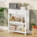 Bookcase With Drawer In White Oak Finish For Living Room