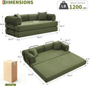 Corduroy Green 79 Inches Inter changeable Plus Sofa Bed