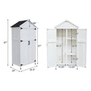 67' White Fir Wood Storage Shed with Double Doors