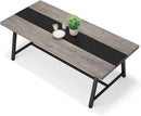 70.87 Inch Dining Table For 8 With Metal Frame In Gray