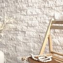 ROCKMOUNT Mayra White Ledger Panel 6"x24" Natural Limestone Wall Tile - MSI Collection