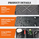 PORTABLE 400L Collapsible Wagon, Folding Wagon Cart , Beach Wagon with Big Wheels, 450LB Heavy Duty Foldable Wagon, Large Capacity Wagon for Camping, Sports, Garden, Baseball