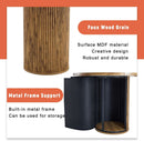Round Dining Table Set For Four Engineered Wood Finish