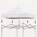 10 x 10 ft Canopy Replacement Top with 4-Pack Weight Bags, Pop Up Tent Cover Only, Frame Not Included, White