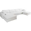 Cloud Modular Sectional sofa with 2 Storage Ottomans,160.6' Down Filled Comfort U Shaped Sofa Couch for Living Room 4seaters+2ottoman