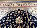 Karastan Rug 8x11 Navy Serapi, Kara Shah Rug, Navy Blue, Vintage Karastan Area Rug Wool Pile Karastan Rug