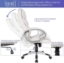 White High Back Office Chair With Adjustable Height