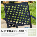 Patio Table And Chairs Set Black 37 Inch Square Table For 4
