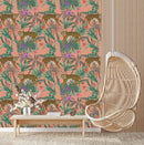 Exotic Animals Pattern Wallpaper