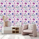 Modish Pink Floral Wallpaper Chic