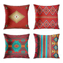 Red Rustic Aztec Cushion Covers