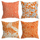 Orange Puff Cushion Covers