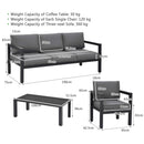 Alora 4-Piece Premium Outdoor Aluminum Furniture Set For Backyard & Poolside (SAK73532)