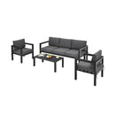 Alora 4-Piece Premium Outdoor Aluminum Furniture Set For Backyard & Poolside (SAK73532)