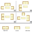 Alora 4-Piece Outdoor Rattan Patio Furniture Set With Cushions & Coffee Table (SAK75463)