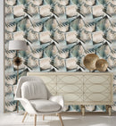 Elegant Grey Leaves Wallpaper Chic