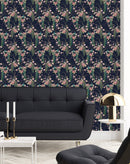 Fashionable Peacocks on Flowers Wallpaper Smart