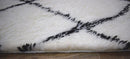 Contemporary Black And White Hand Woven Wool Area Rug