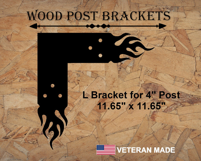 Flaming Brackets For 4x4 Dimensional Lumber