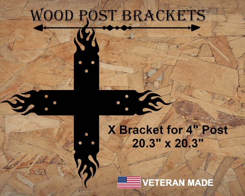 Flaming Brackets For 4x4 Dimensional Lumber