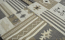 Handwoven Tribal Patterns Brown and Gray Wool Area Rug
