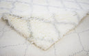Ivory and Charcoal Modern Style Handmade Wool Area Rug