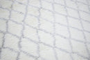 Ivory and Charcoal Modern Style Handmade Wool Area Rug