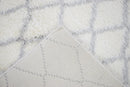 Ivory and Charcoal Modern Style Handmade Wool Area Rug