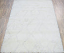 Ivory Modern Style Handmade Wool Area Rug