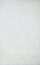 Ivory Modern Style Handmade Wool Area Rug