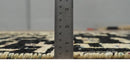 4x6 Hand Knotted Beige and Black Modern Abstract Contemporary Recycled Silk Area Rug