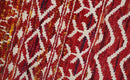 4x6 Hand Knotted Rust and Ivory Modern Contemporary Southwestern Tribal Trellis Recycled Silk Area Rug