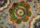 4x6 Hand Knotted Silver, Yellow and Orange Persian Oushak  Recycled Silk Area Rug