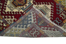 4x6 Hand Knotted Traditional Kazak Ivory and Rust Wool Area Rug